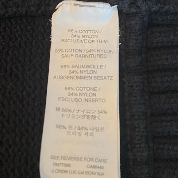 J. Crew Chunky Shawl Collar Open Front Black Cardigan - M/L - Picture 6 of 11